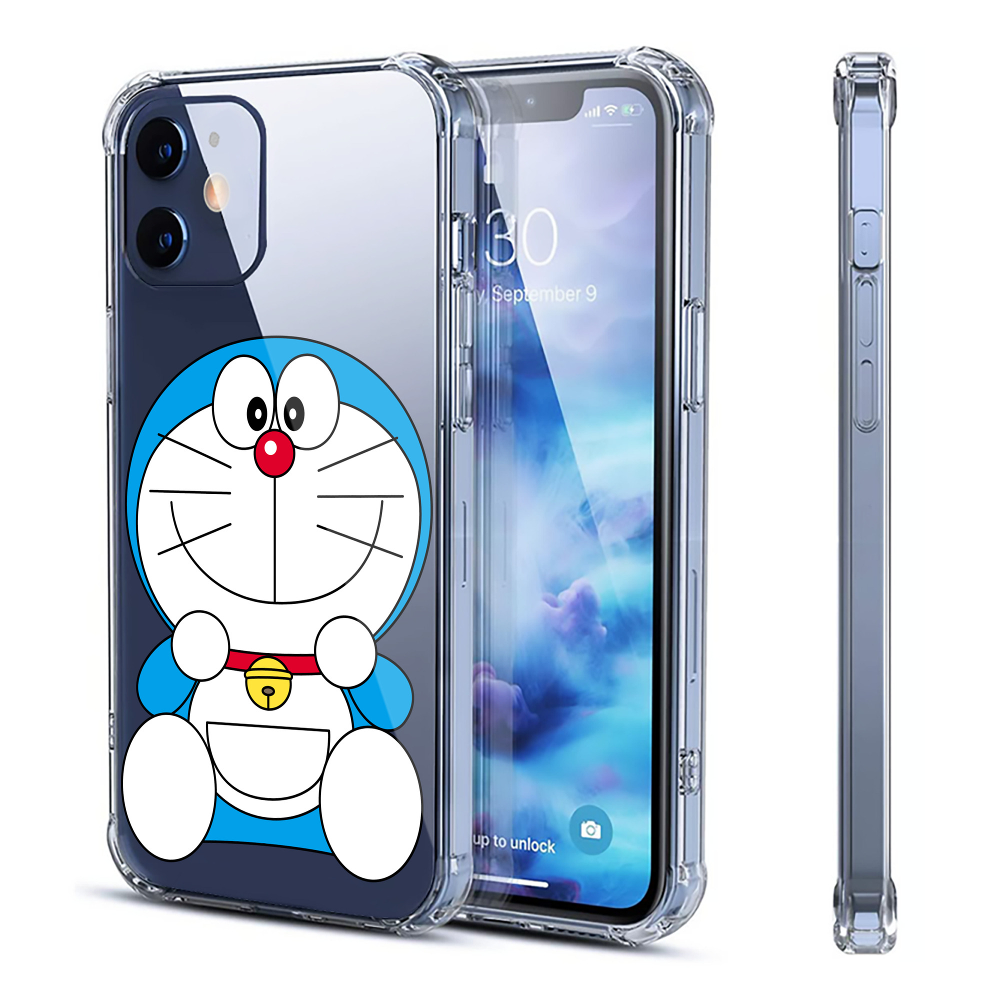 （画像用） ドラえもん Doraemon 【iPhone 12シリーズ対応】透明スマホケース（クリアソフトケース）